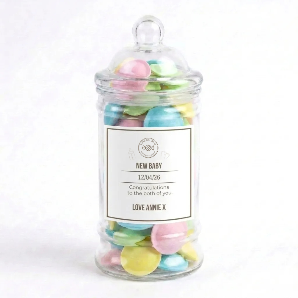 New Baby filled sweet jar
