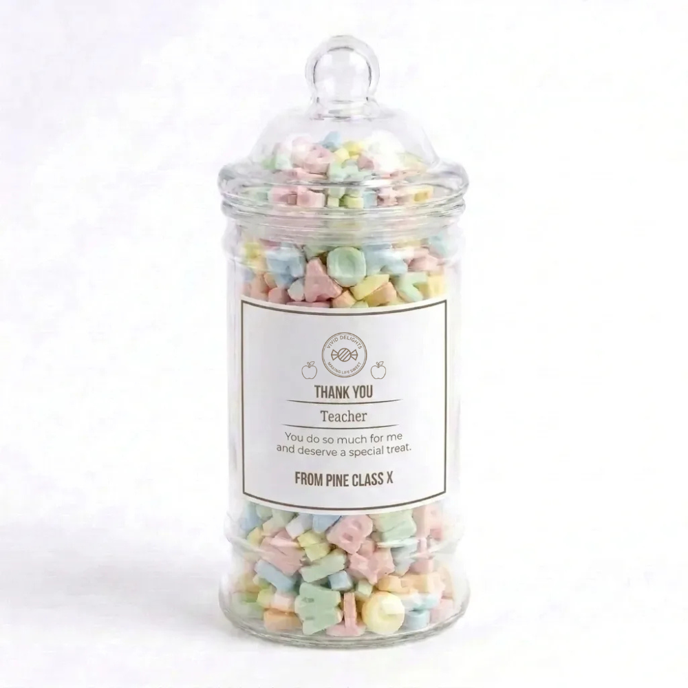 Teacher filled sweet jar