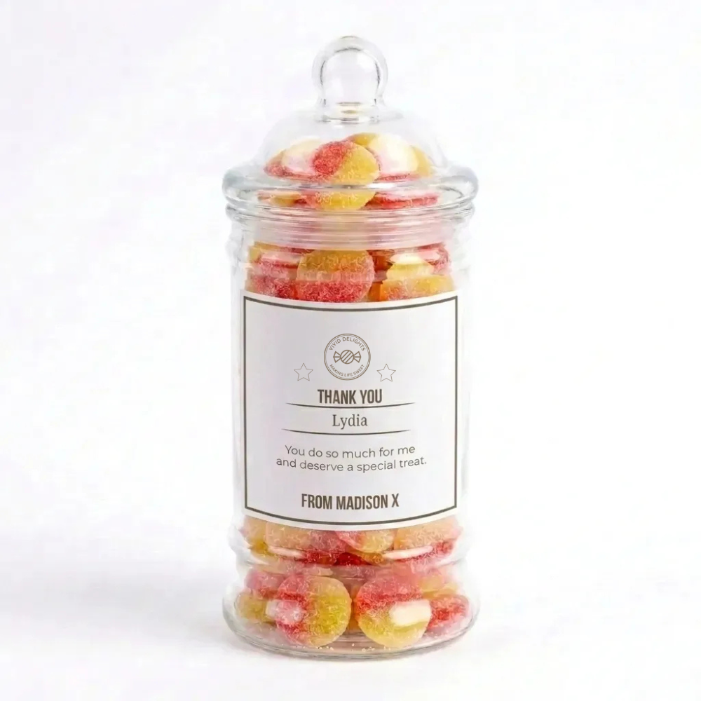 Thank You filled sweet jar